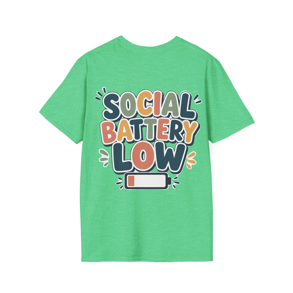 Social Battery Low Shirt | Introvert Tee | Funny Social Anxiety Shirt | Neurodivergent Apparel | ADHD Autism Mental Health Gift