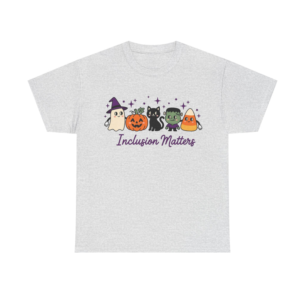 Inclusion Matters Halloween Characters Tee, Ghost Pumpkin Black Cat Candy Corn Shirt, Autism Acceptance Fall Halloween T-Shirtrn
