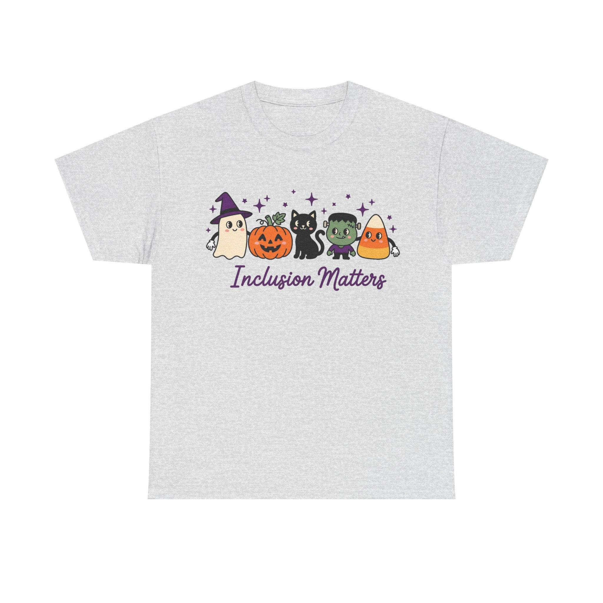 Inclusion Matters Halloween Characters Tee, Ghost Pumpkin Black Cat Candy Corn Shirt, Autism Acceptance Fall Halloween T-Shirtrn