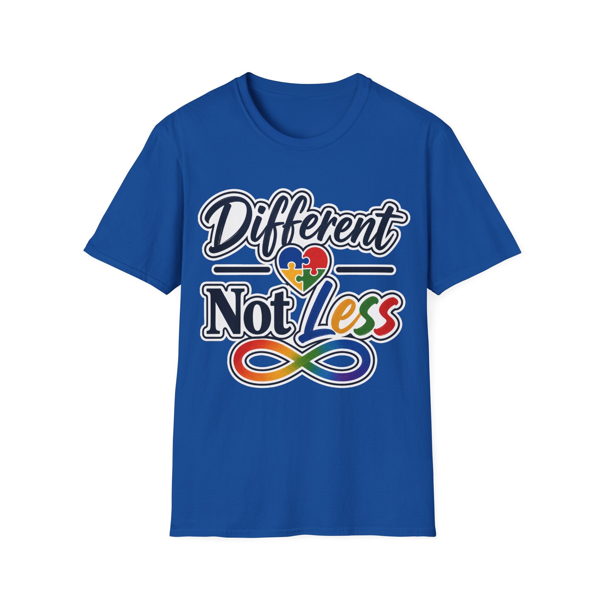 Different Not Less T-Shirt | Autism Awareness Puzzle Heart & Infinity Shirt