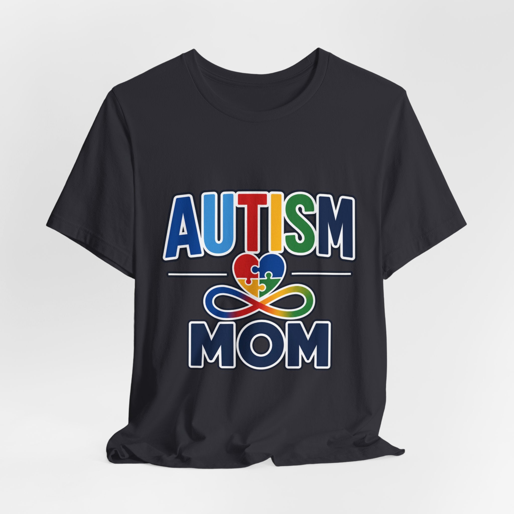 Autism Mom Shirt | Rainbow Puzzle Heart Infinity T-Shirt | Proud Autism Mom Tee | Autism Awareness & Acceptance Gift for Mothers