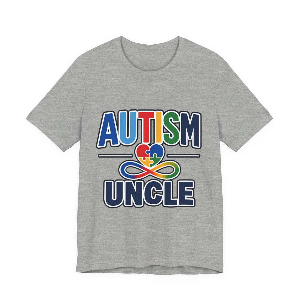 Autism Uncle Shirt | Proud Autism Uncle T-Shirt | Colorful Puzzle Ribbon Infinity Design | Autism Awareness & Acceptance Gift | Special Needs Family Apparel