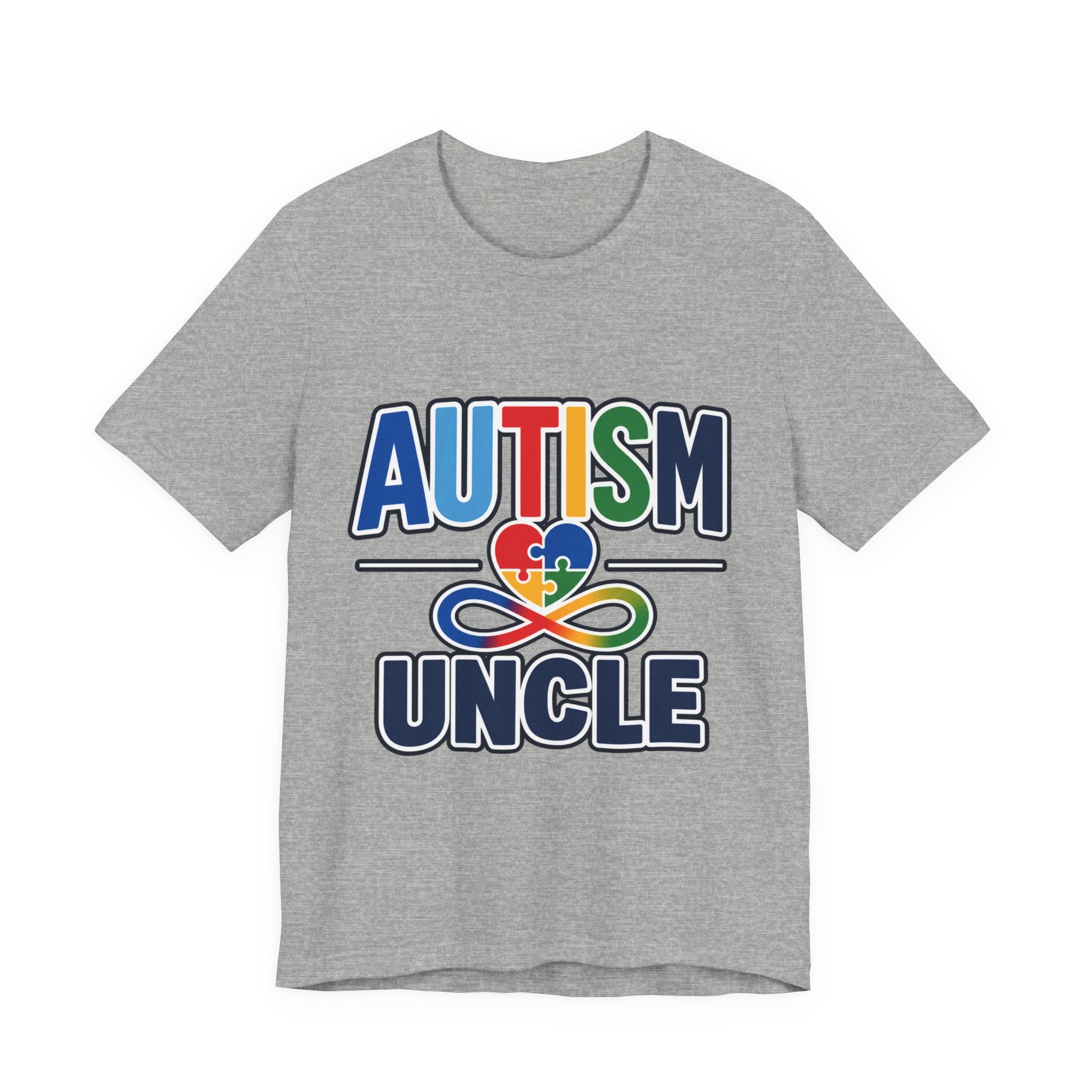 Autism Uncle Shirt | Proud Autism Uncle T-Shirt | Colorful Puzzle Ribbon Infinity Design | Autism Awareness & Acceptance Gift | Special Needs Family Apparel