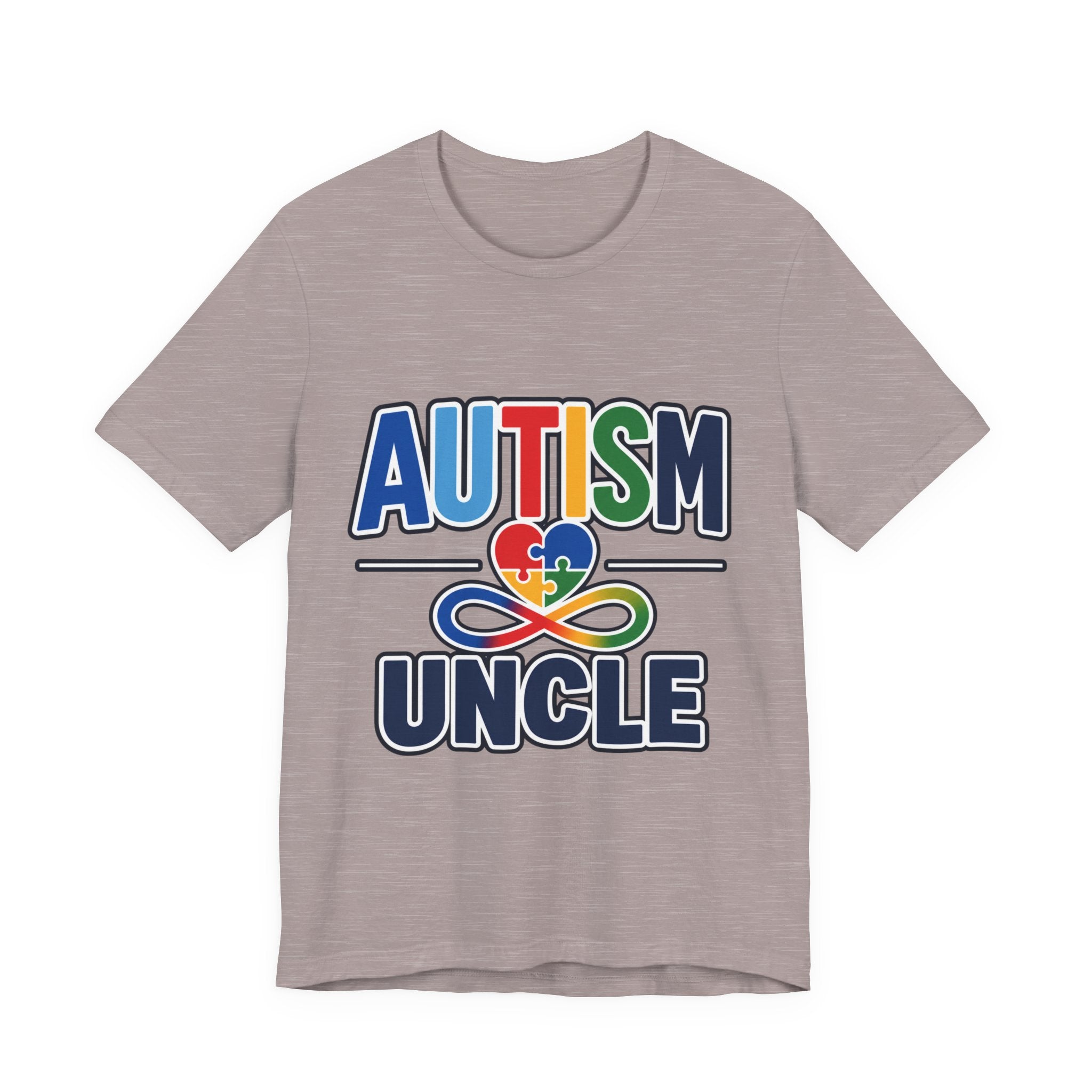 Autism Uncle Shirt | Proud Autism Uncle T-Shirt | Colorful Puzzle Ribbon Infinity Design | Autism Awareness & Acceptance Gift | Special Needs Family Apparel
