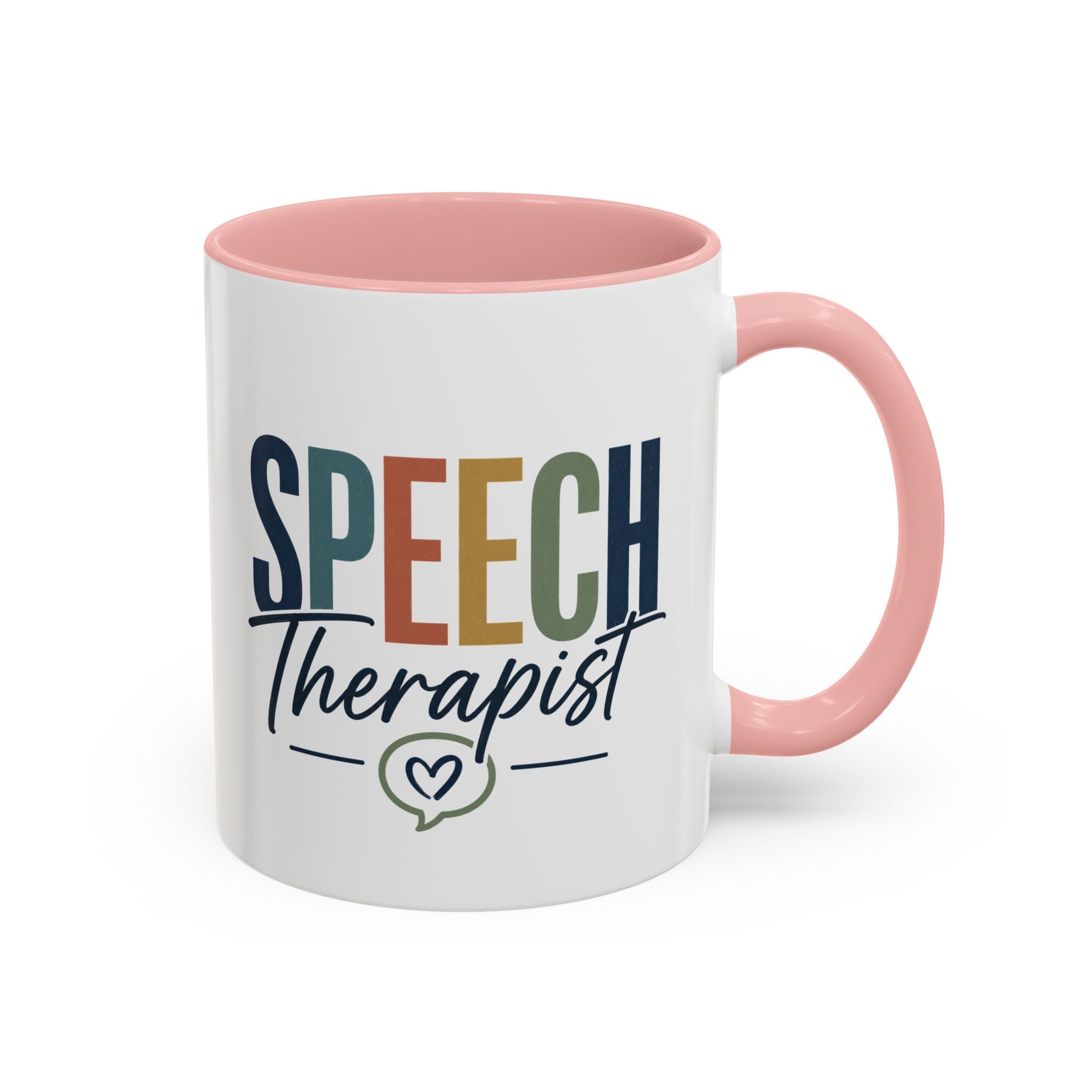Speech Therapist Coffee Mug | Colorful Lettering Accent Mug