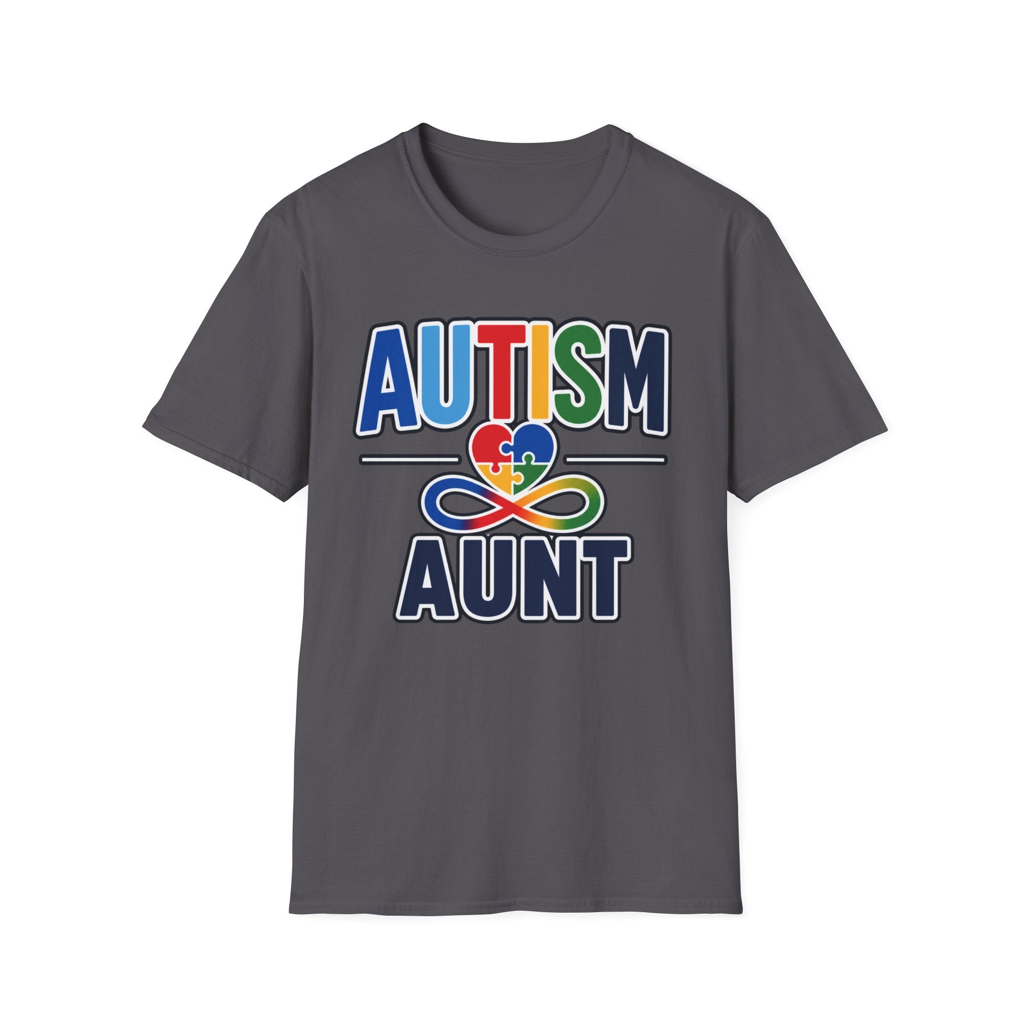 Autism Aunt T-Shirt | Puzzle Heart Infinity Logo