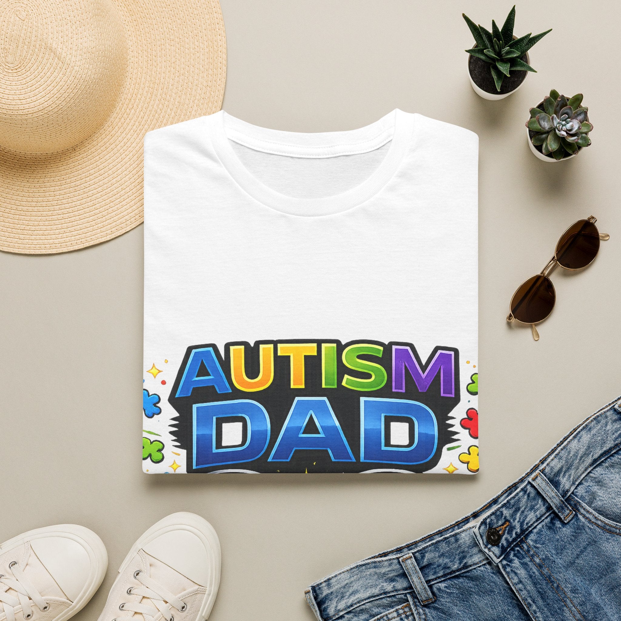 Autism Dad Shirt | Proud Autism Father Tee | Infinity Puzzle Ribbon T-Shirt | Autism Awareness Gift for Dad | Neurodiversity Support