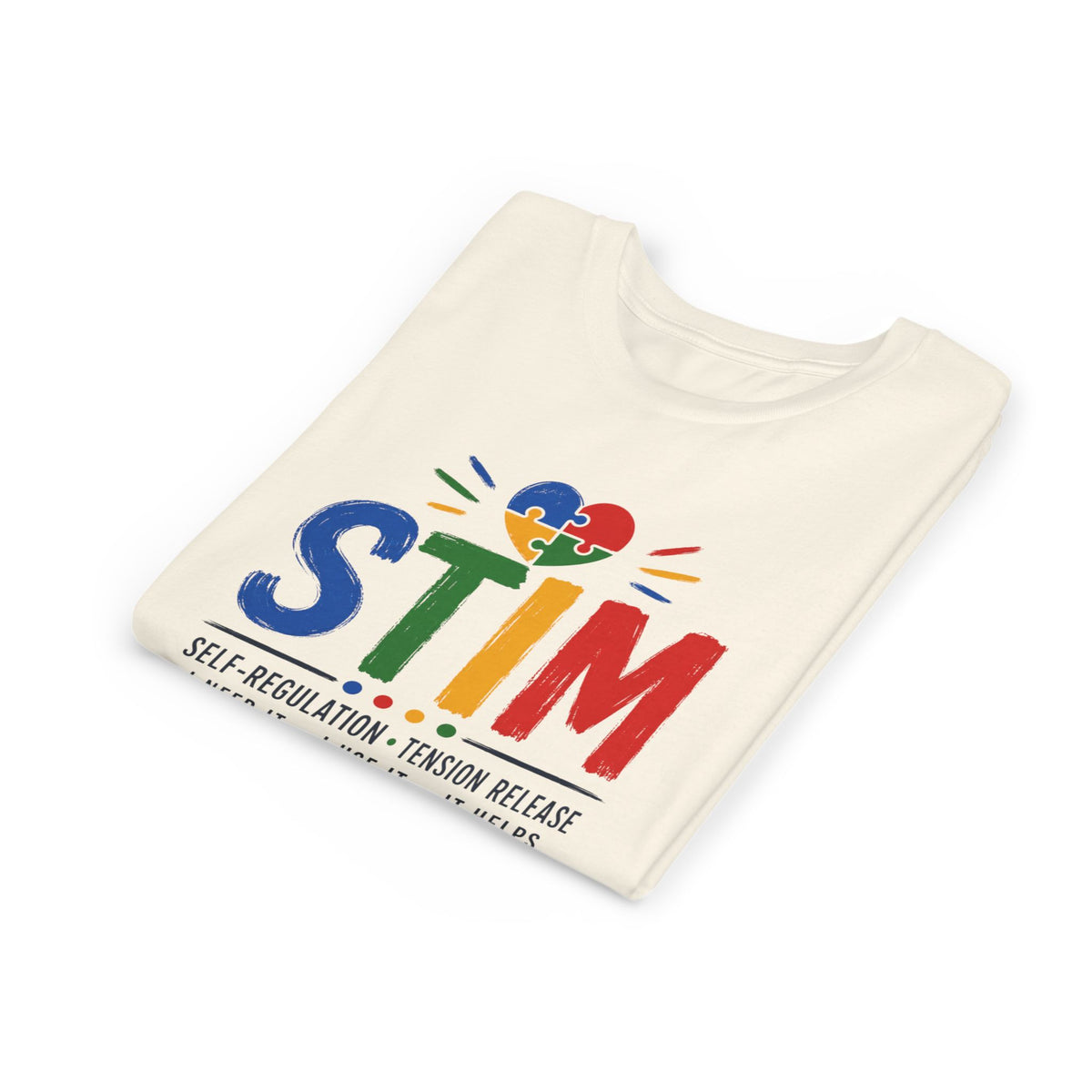 Sensory STIM Pride Heart Youth Tee | Autism Sensory Regulation Shirt
