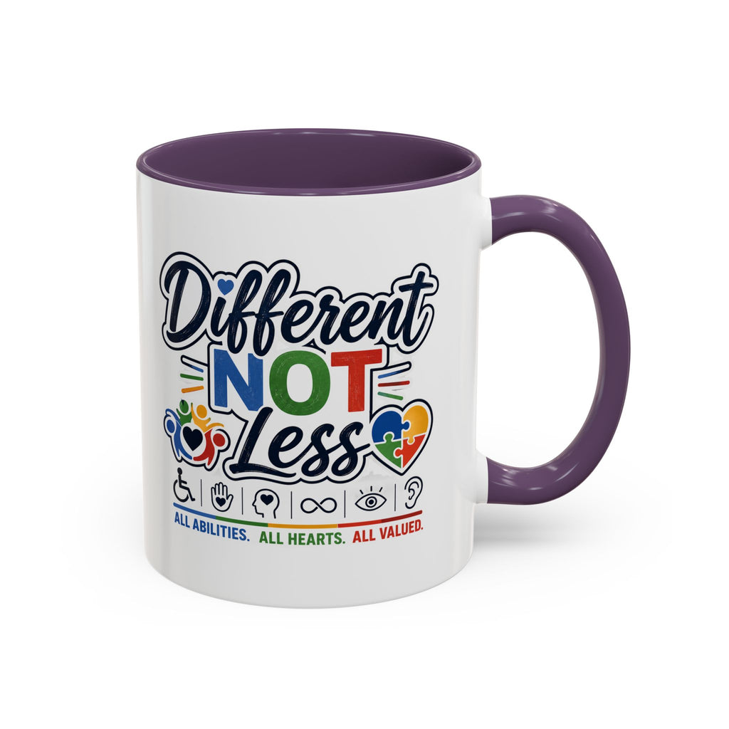 Different Not Less Accent Coffee Mug – Disability Pride Inspirational 11/15oz