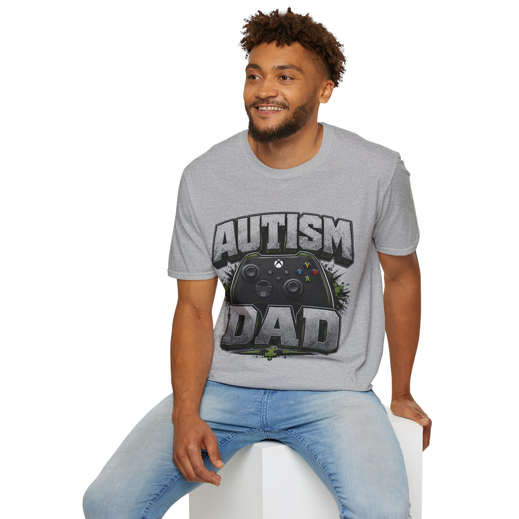 Autism Dad T-Shirt | Video Game Controller Awareness Tee