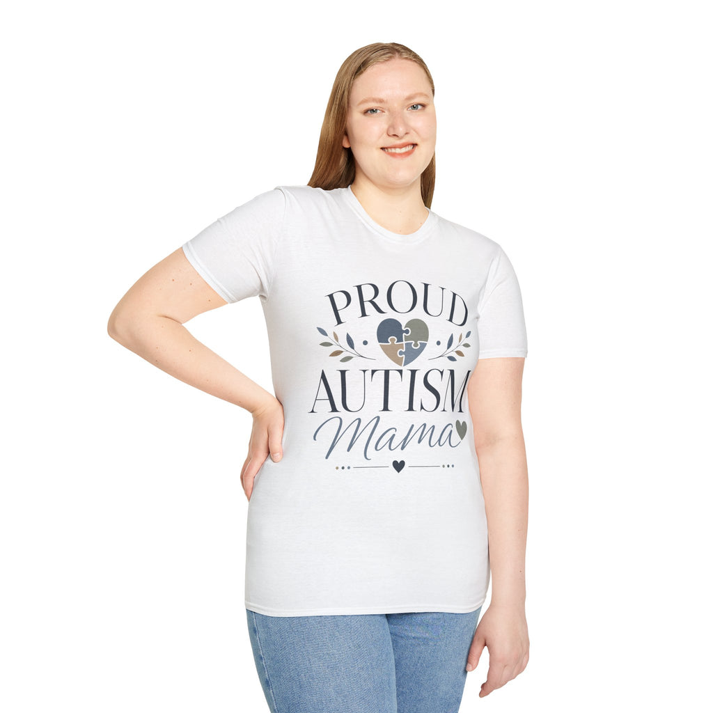 Proud Autism Mama T-Shirt | Puzzle Heart Awareness Tee | Special Needs