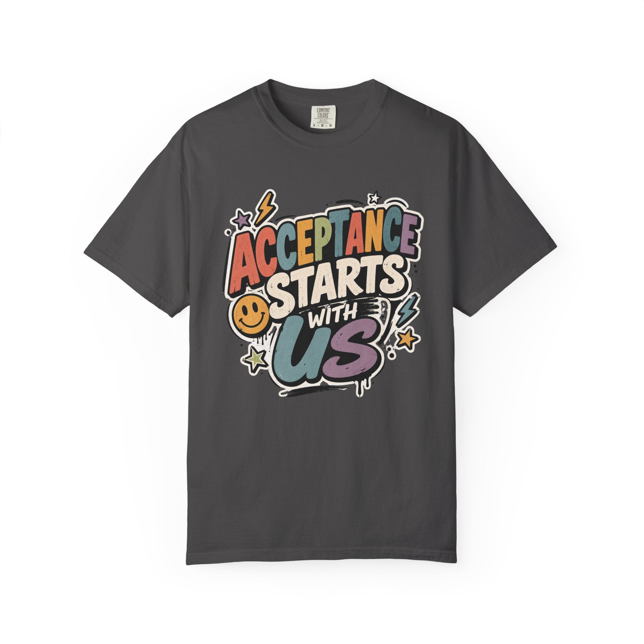 Acceptance Starts With Us T-Shirt, Positive Message Graphic Tee, Autism Acceptance Shirt, Inclusion Advocate Gift, Special Ed Teacher