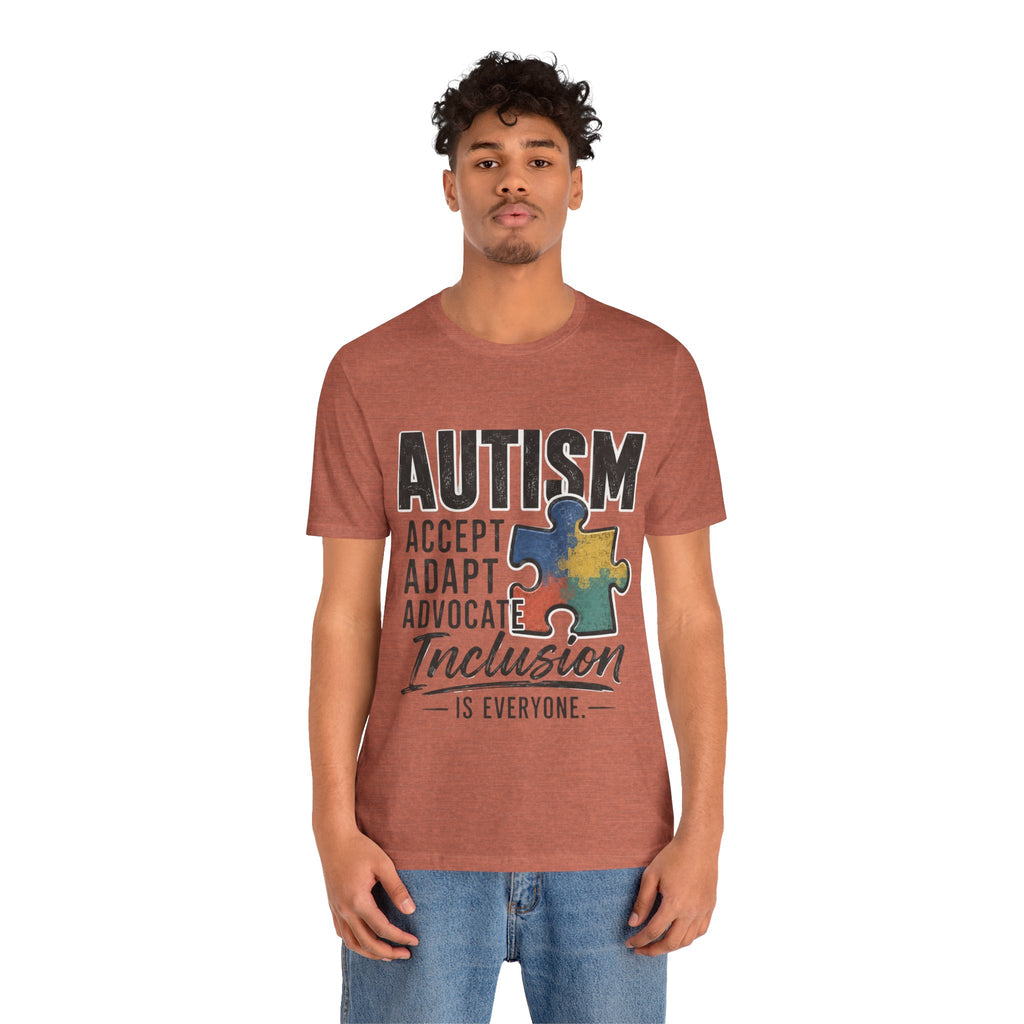 Autism Acceptance Shirt Inclusion Advocate T Shirt Puzzle Piece Tee Neurodiversity Awareness Special Needs Support Unisex Gift