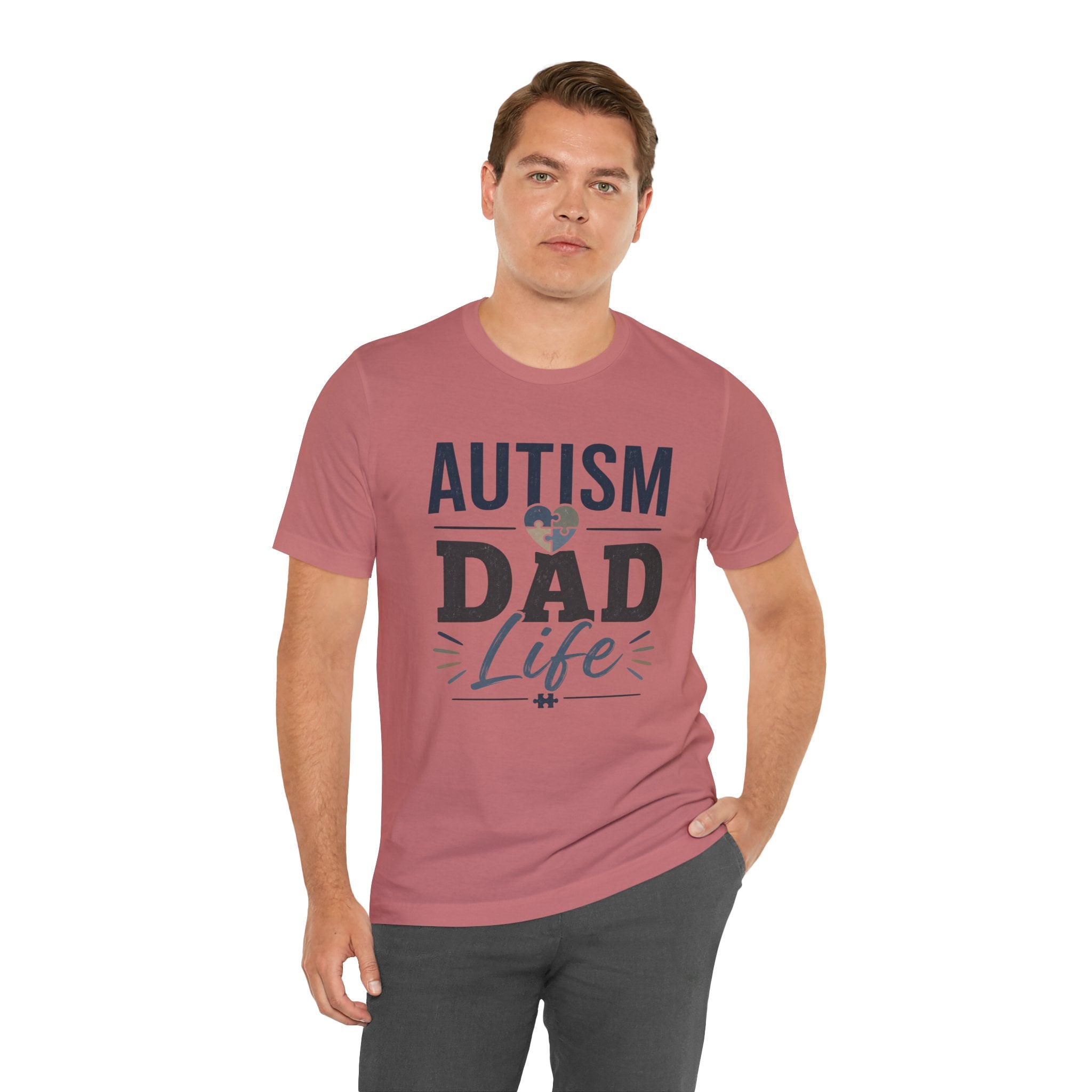 Autism Dad Life Shirt Autism Dad T Shirt Proud Autism Father Gift Autism Awareness Shirt Special Needs Dad Tee Puzzle Heart Design