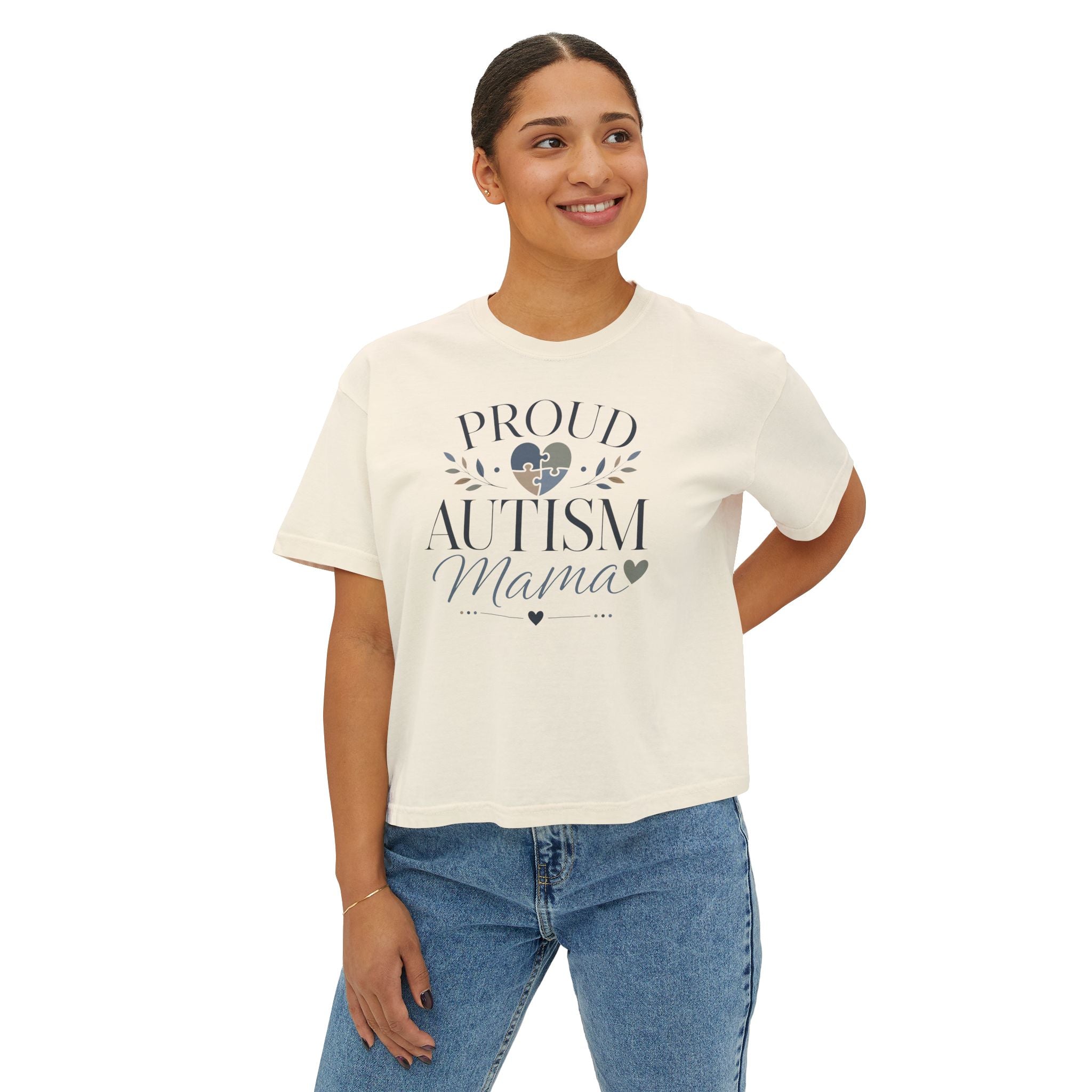Proud Autism Mama Boxy Tee
