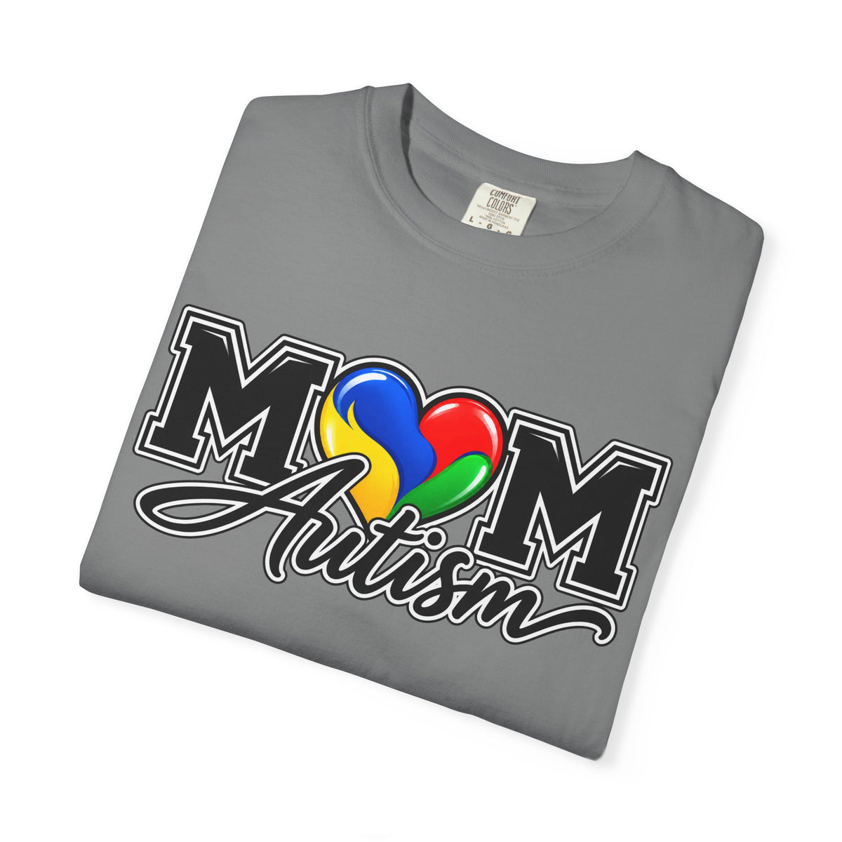 Mom Autism Heart T-Shirt, Autism Awareness Mom Tee, Autism Mom Gift Shirt, Autism Acceptance Family Apparel, Neurodiversity Gift