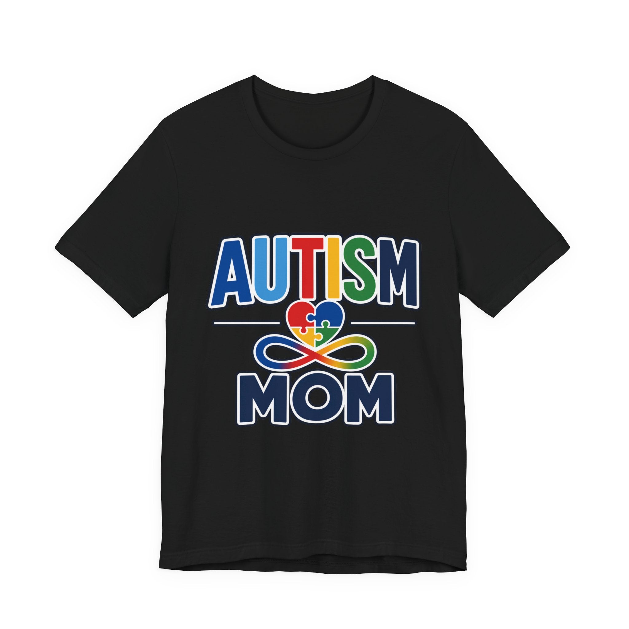 Autism Mom Shirt | Rainbow Puzzle Heart Infinity T-Shirt | Proud Autism Mom Tee | Autism Awareness & Acceptance Gift for Mothers