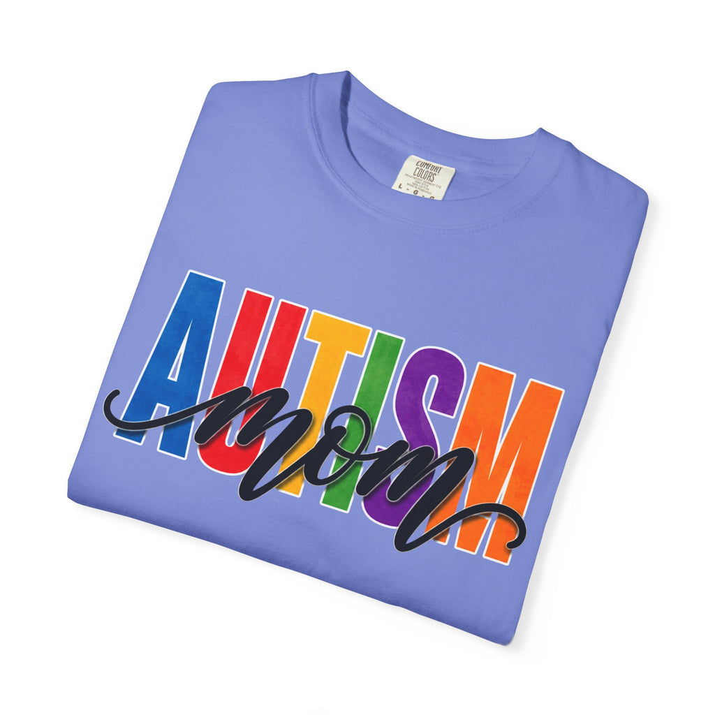 Autism Mom Shirt Autism Mom T Shirt Rainbow Block Letter Tee Script Mom Graphic Autism Awareness Autism Acceptance Gift for Mom