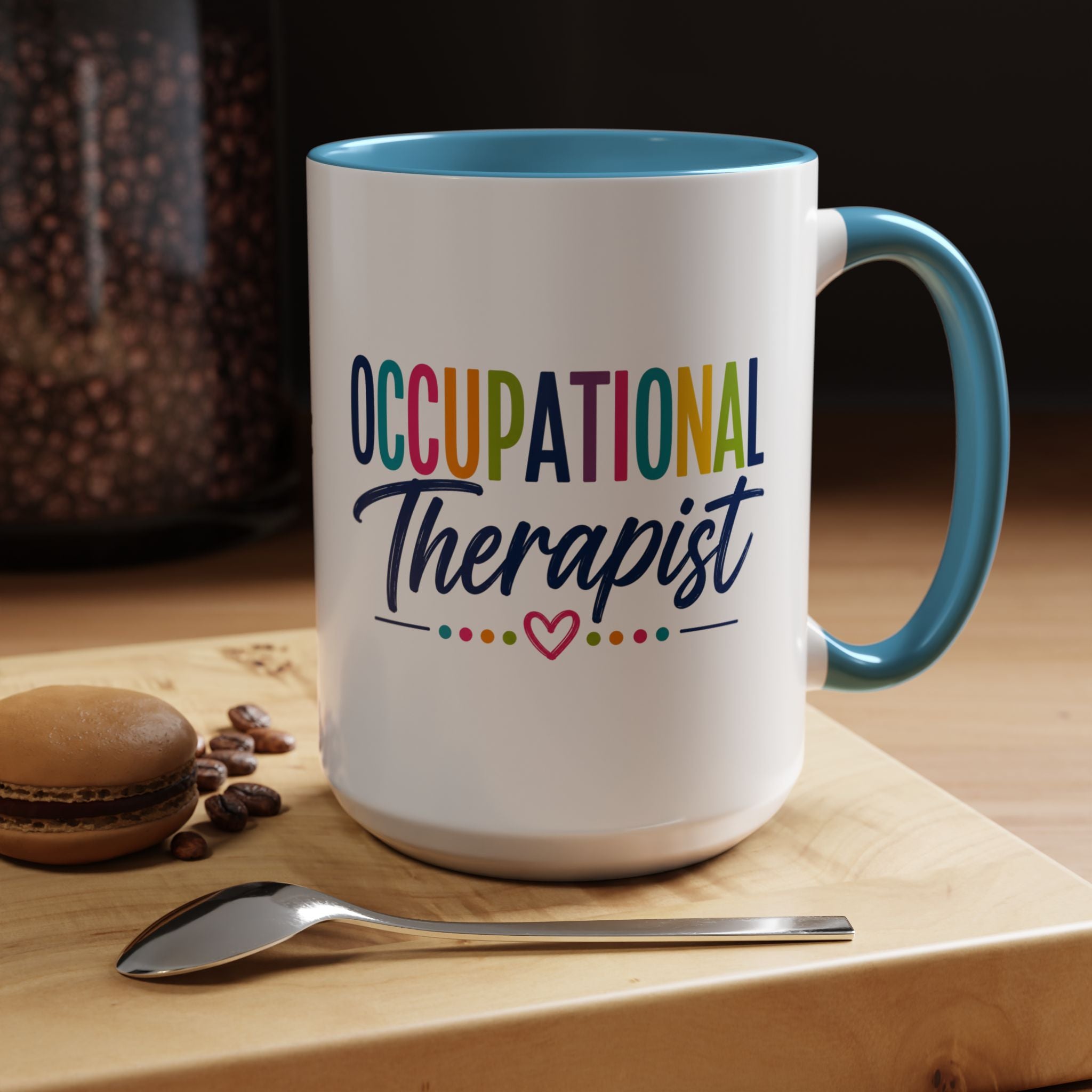 Occupational Therapist Mug | Accent Coffee Mug, Colorful Script 11oz 15oz
